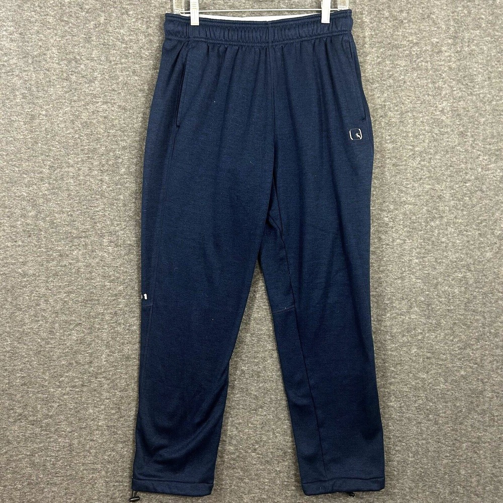 VTG Y2K And1 Sweatpant Men Medium 28x29 Navy Zip Pocket Fleece Basketball Street